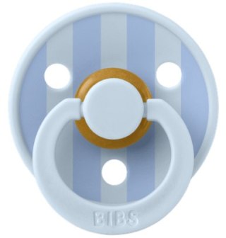 BIBS STUDIO COLOUR BABY BLUE/DUSTY BLUE Smoczek uspokajający kauczuk Hevea, roz S, FLOWPACK
