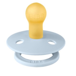 BIBS STUDIO COLOUR BABY BLUE/DUSTY BLUE Smoczek uspokajający kauczuk Hevea, roz S, FLOWPACK