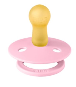 BIBS STUDIO COLOUR BABY PINK/CORAL Smoczek uspokajający kauczuk Hevea, roz M, FLOWPACK