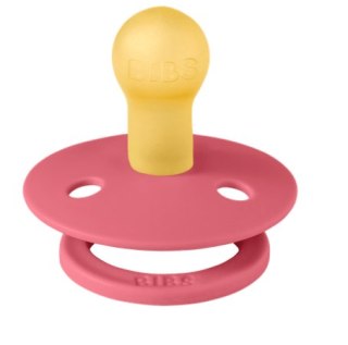 BIBS STUDIO COLOUR CORAL/BABY PINK Smoczek uspokajający kauczuk Hevea roz S FLOWPACK