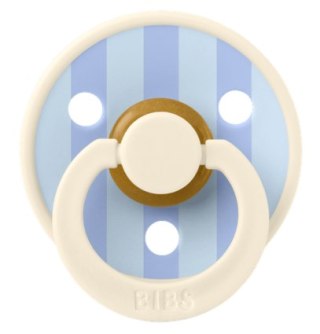 BIBS STUDIO COLOUR IVORY/DUSTY BLUE Smoczek uspokajający kauczuk Hevea, roz M, FLOWPACK