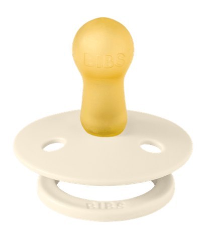 BIBS STUDIO COLOUR IVORY/DUSTY BLUE Smoczek uspokajający kauczuk Hevea, roz M, FLOWPACK