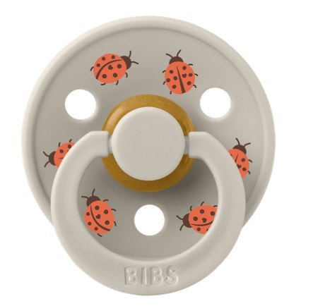 BIBS STUDIO COLOUR LADYBUG FRIENDS Smoczek uspokajający kauczuk Hevea roz S FLOWPACK SAND