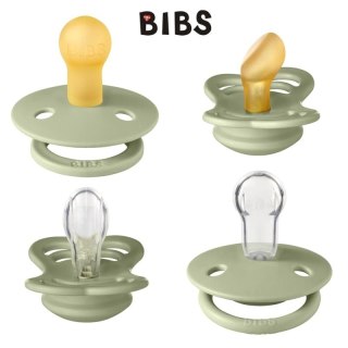 BIBS TRY-IT zestaw 4 szt smoczków niemowlęcych o różnych ustnikach SAGE