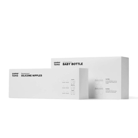 COMOTOMO - 4 Antykolkowe butelki silikonowe MOM'S BREAST Green BUNDLE