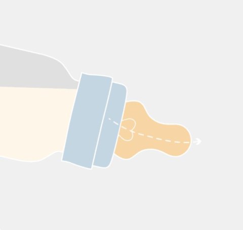 BIBS BUTELKA SZKLANA ze smoczkiem antykolkowym z kauczuku naturalnego poj 240 ml IVORY