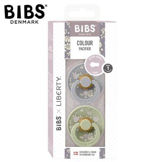 BIBS LIBERTY COLOUR 2-PACK CAPEL SAGE S Smoczek uspokajający kauczuk Hevea
