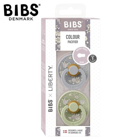 BIBS LIBERTY COLOUR 2-PACK CAPEL SAGE S Smoczek uspokajający kauczuk Hevea