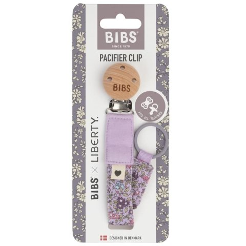 BIBS LIBERTY PACIFIER CLIP CHAMOMILE LAWN VIOLET SKY zawieszka do smoczków 100% organic cotton