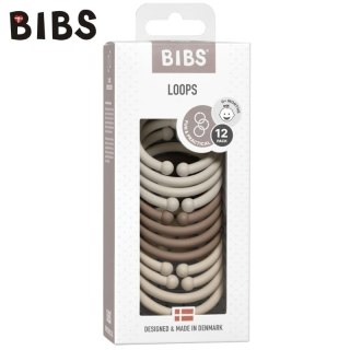 BIBS LOOPS 12-PACK - SAND & DARK OAK & VANILLA