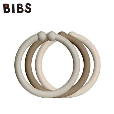 BIBS LOOPS 12-PACK - SAND & DARK OAK & VANILLA