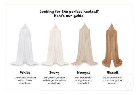 Baldachim nad łóżeczko Vintage 420x245 cm Ruffle Ivory Jollein