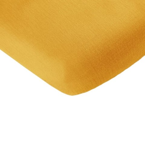Hi Little One prześcieradło do łóżeczka 120x60 i 140x70 cm BIO bawełna Mustard