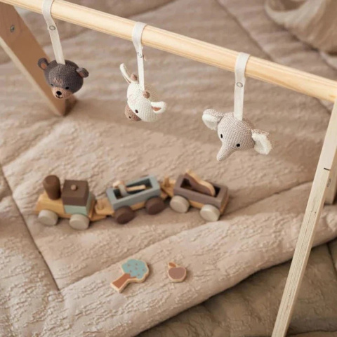 Jollein 3 zabawki interaktywne do stojaka BABYGYM ANIMALS
