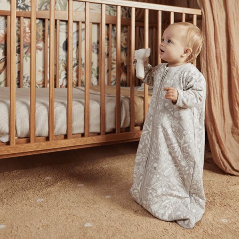 Jollein śpiworek niemowlęcy do spania całoroczny 2 śpiworkowy 4 Pory Roku BOTANICAL Nougat 110 cm