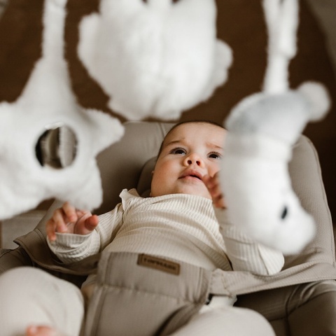 Leżaczek bujaczek składany dla niemowląt Topmark Jessy