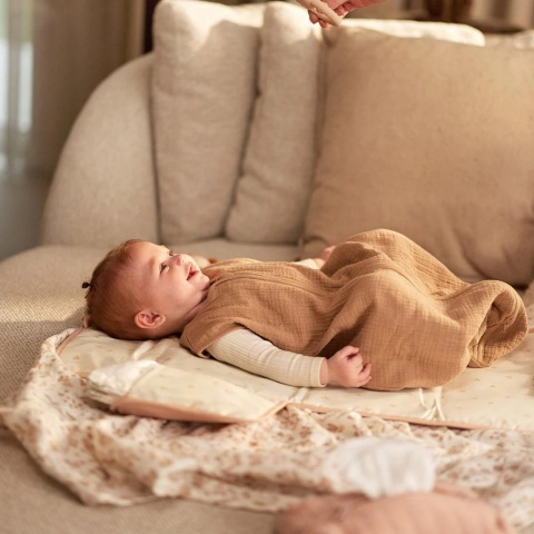 Mata do przewijania dziecka podróżna muślinowa Jollein