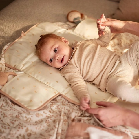 Mata do przewijania dziecka podróżna muślinowa Jollein