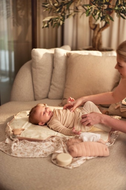 Mata do przewijania dziecka podróżna muślinowa Jollein