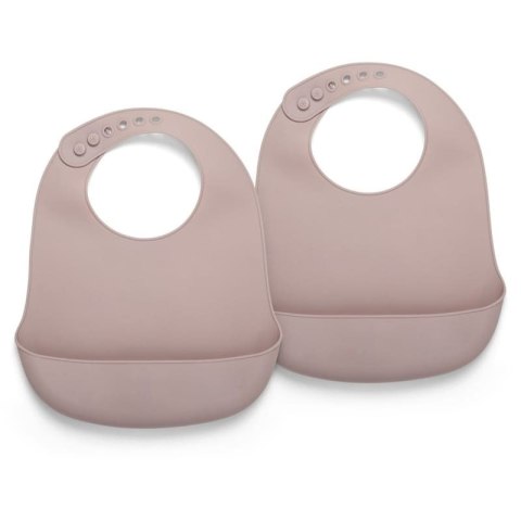 Nuuroo śliniaki silikonowe z kieszonką dla niemowlaka 2 szt Woodrose
