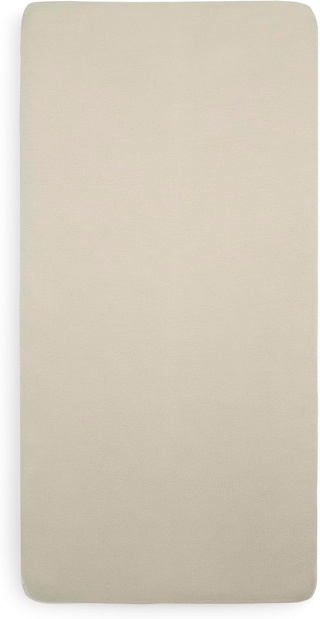 Prześcieradło do łóżeczka 120x60 cm z gumką 100 % bawełna beżowy Jollein