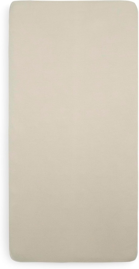 Prześcieradło do łóżeczka 120x60 cm z gumką 100 % bawełna beżowy Jollein