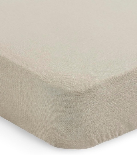 Prześcieradło do łóżeczka 120x60 cm z gumką 100 % bawełna beżowy Jollein