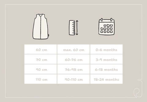 Śpiworek do spania niemowlęcy całoroczny 110 cm Animals Friends Jollein