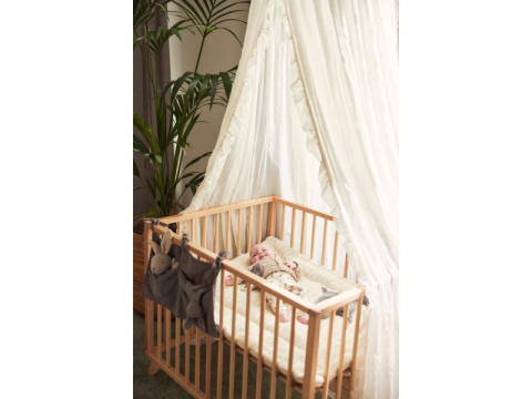 Baldachim nad łóżeczko Vintage 420x245 cm Ruffle Ivory Jollein