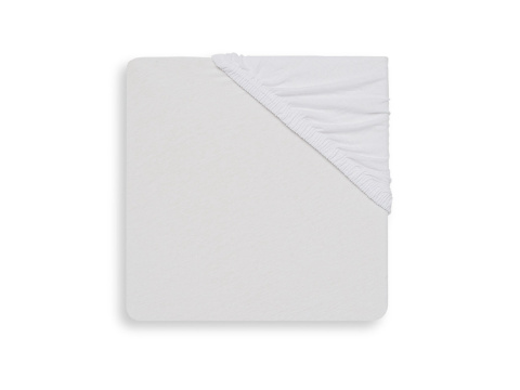 Prześcieradło z dopasowaną gumką Jersey 70x140/75x150cm Białe Jollein