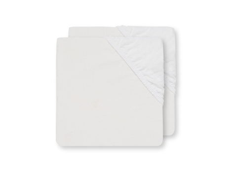 Prześcieradło z dopasowaną gumką bawełniane 60x120cm białe