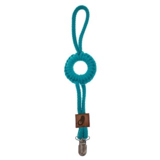 Hi Little One - sznurkowa zawieszka z kółkiem do smoczka Pacifier holder with RING Dark Teal