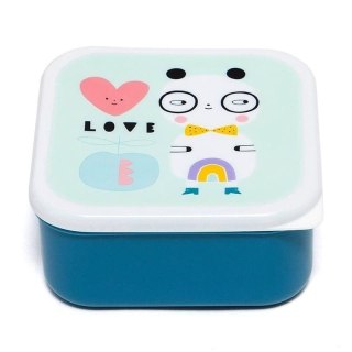 Petit Monkey - 3 śniadaniówki lunchboxy Panda Love