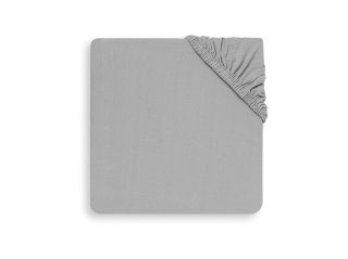 Prześcieradło do łóżeczka 120x60 cm z gumką 100 % bawełna szary Jollein