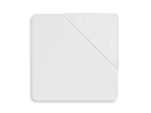 Prześcieradło do łóżeczka 120x60 cm z gumką biały Jollein