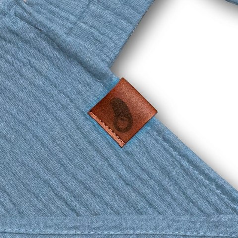 Hi Little One pieluszka doudou z zapachem mamy BIO bawełna BUNNY Baby Blue