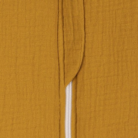 Hi Little One śpiworek dwustronny z nogawkami TOG 1,5 BIO muślin SLIM BAG MUSTARD/SUNSHINE roz S