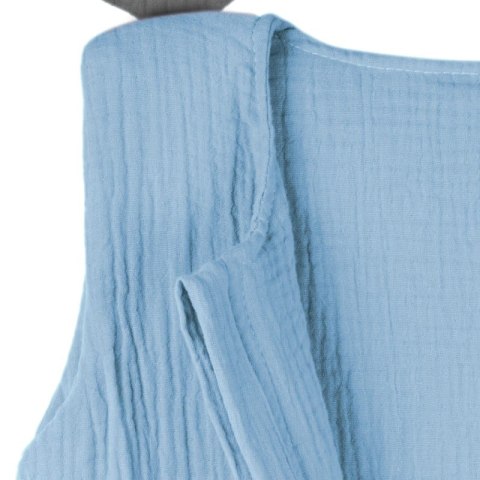 Hi Little One śpiworek do spania z nogawkami dla Niemowlaka TOG 1,0 BIO muślin ELEPHANT Baby Blue/Gray roz M
