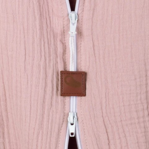 Hi Little One śpiworek do spania z nogawkami dla Niemowlaka TOG 1,0 BIO muślin MOUSE Blush/Baby Pink roz M