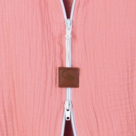 Hi Little One śpiworek do spania z nogawkami dla Niemowlaka TOG 1,0 BIO muślin MOUSE Soft Rose/Coral roz M