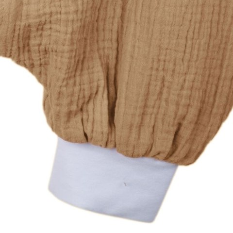 Hi Little One śpiworek do spania z nogawkami dla Niemowlaka TOG 1,0 BIO muślin SLEEPY BUNNY Beige/ Tiffany roz M