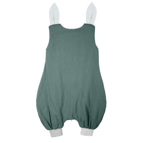 Hi Little One śpiworek do spania z nogawkami dla Niemowlaka TOG 1,0 BIO muślin SLEEPY BUNNY Tiffany/White roz S