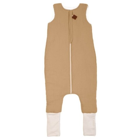 Hi Little One śpiworek dwustronny z nogawkami TOG 1,5 BIO muślin SLIM BAG BEIGE/WHITE roz M