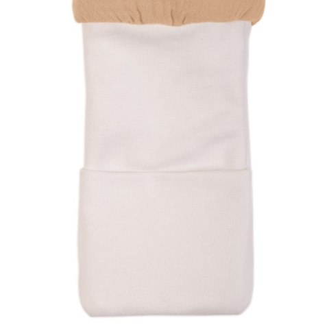Hi Little One śpiworek dwustronny z nogawkami TOG 1,5 BIO muślin SLIM BAG BEIGE/WHITE roz M