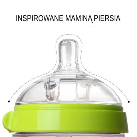 COMOTOMO - antykolkowa butelka silikonowa MOM'S BREAST 150 ml Green NEWBORN