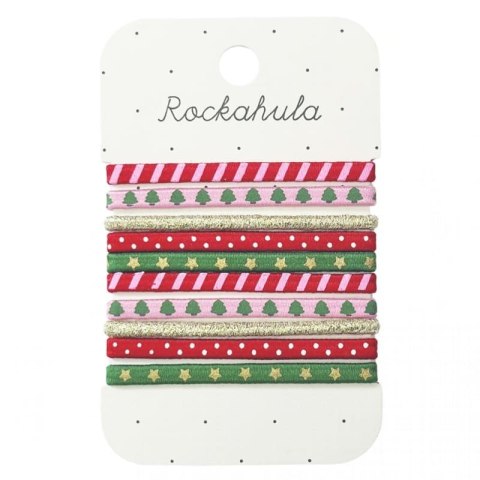 Rockahula Kids 10 gumek do włosów dla dziewczynki Jolly Xmas Elastic