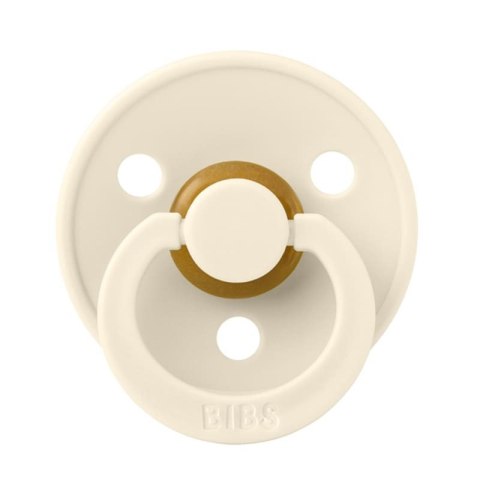 BIBS COLOUR 2-PACK IVORY & DARK OAK M Smoczek Uspokajający kauczuk Hevea