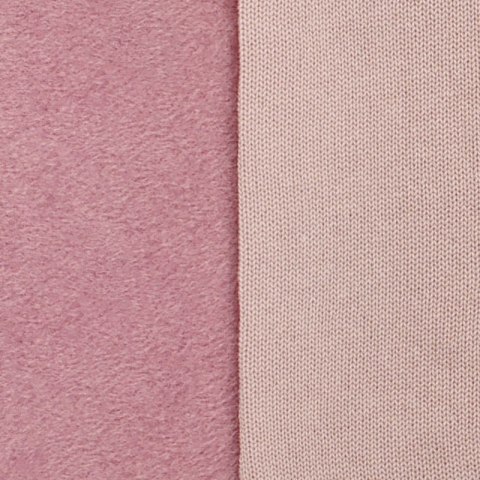 Hi Little One kocyk dwustronny z dzianiny futerkowej i bawełny 95 x 80 cm Baby Pink