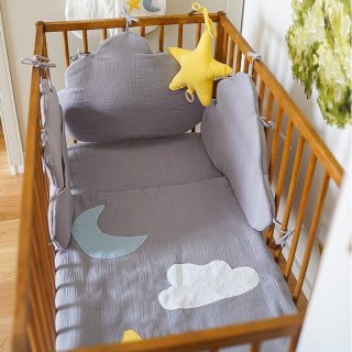 Hi Little One kołderka mata do zabawy z oddychającej organicznej BIO bawełny DAY & NIGHT Mint