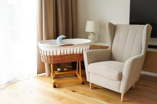 Hi Little One kosz Mojżesza wiklinowy wysoki ze stelażem + liner + materac + prześcieradło 5in1 TIFFANY